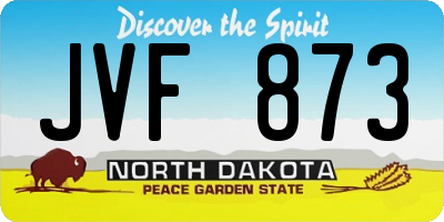 ND license plate JVF873