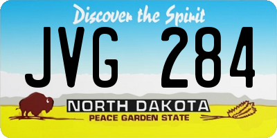 ND license plate JVG284