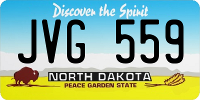 ND license plate JVG559