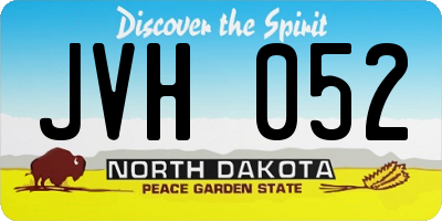 ND license plate JVH052