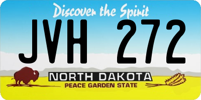 ND license plate JVH272