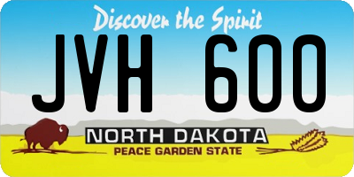 ND license plate JVH600