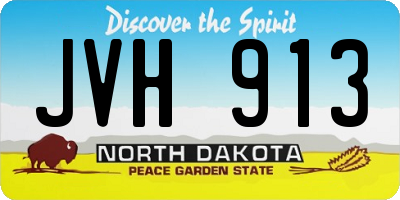ND license plate JVH913
