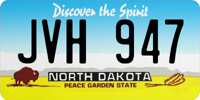ND license plate JVH947