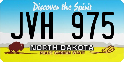 ND license plate JVH975