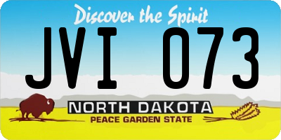 ND license plate JVI073