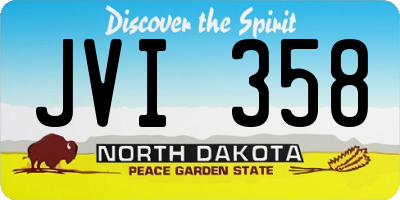 ND license plate JVI358