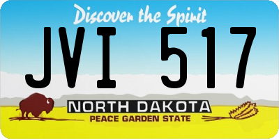 ND license plate JVI517