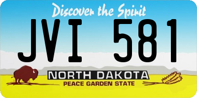 ND license plate JVI581