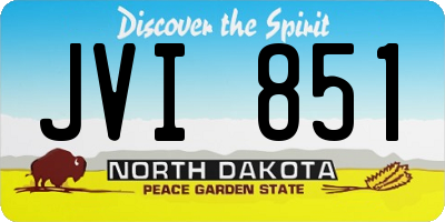 ND license plate JVI851