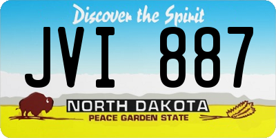 ND license plate JVI887