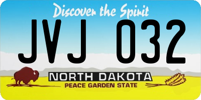 ND license plate JVJ032