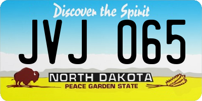 ND license plate JVJ065