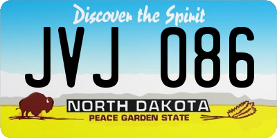 ND license plate JVJ086