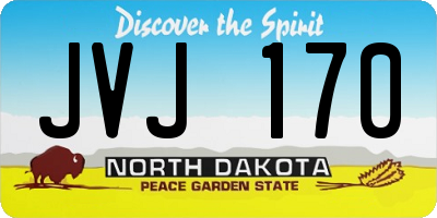 ND license plate JVJ170