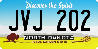 ND license plate JVJ202