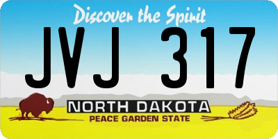ND license plate JVJ317