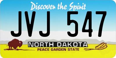 ND license plate JVJ547