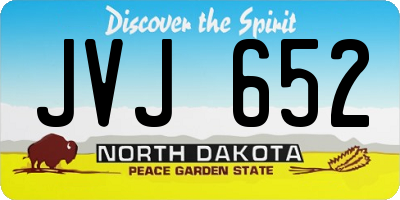 ND license plate JVJ652