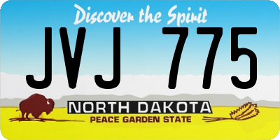 ND license plate JVJ775