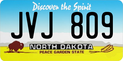 ND license plate JVJ809