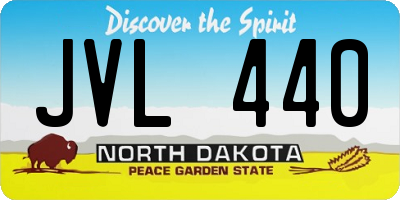 ND license plate JVL440