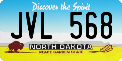ND license plate JVL568
