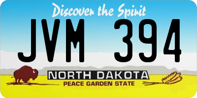 ND license plate JVM394