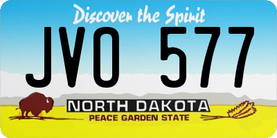 ND license plate JVO577