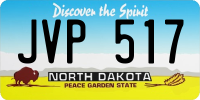 ND license plate JVP517