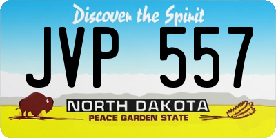 ND license plate JVP557