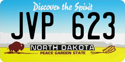 ND license plate JVP623