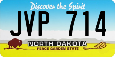ND license plate JVP714