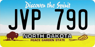 ND license plate JVP790
