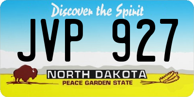 ND license plate JVP927