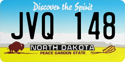 ND license plate JVQ148