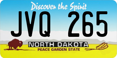 ND license plate JVQ265