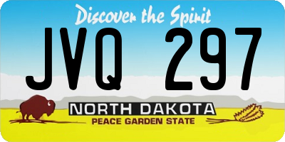 ND license plate JVQ297
