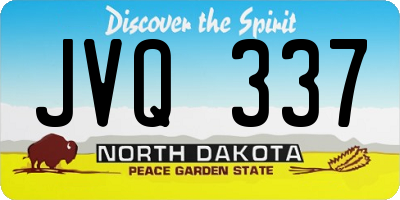 ND license plate JVQ337