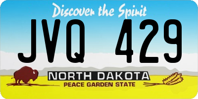 ND license plate JVQ429
