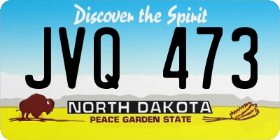 ND license plate JVQ473