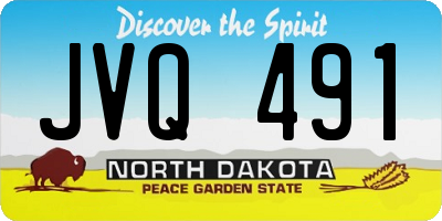 ND license plate JVQ491