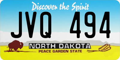 ND license plate JVQ494