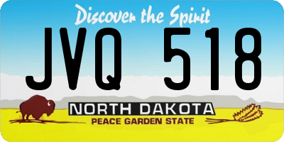 ND license plate JVQ518