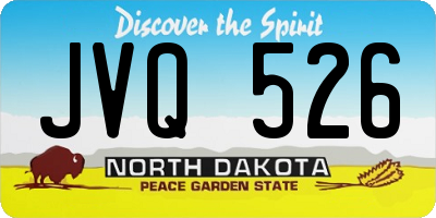 ND license plate JVQ526