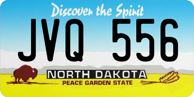 ND license plate JVQ556