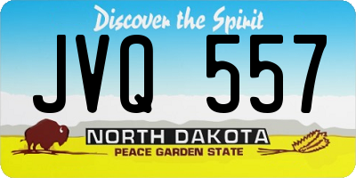 ND license plate JVQ557