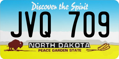 ND license plate JVQ709