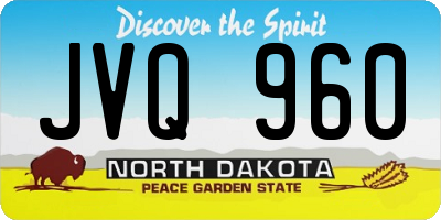 ND license plate JVQ960