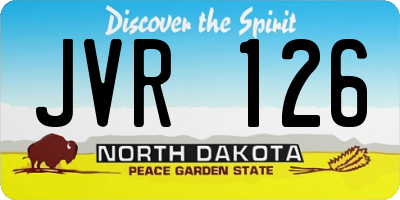 ND license plate JVR126